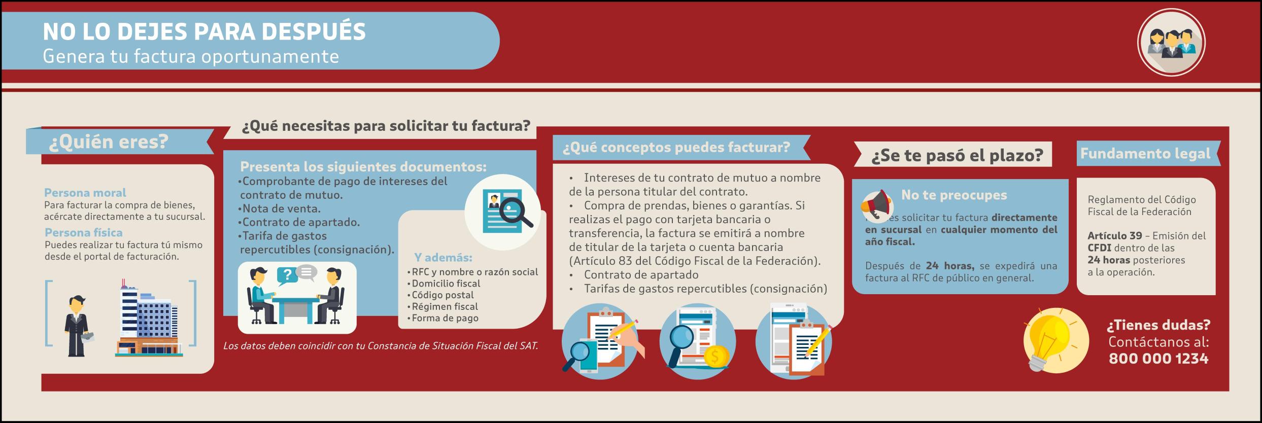 Facturación — Genera tu factura oportunamente